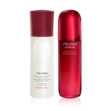 SHISEIDO - ULTIMUNE & CLEANSING FOAM DUO - Nemlendiren Cilt Temizleyici Köpük & Cilt Savunmasını Güçlendiren ve Yaşlanmayı Yavaşlatan Serum Seti